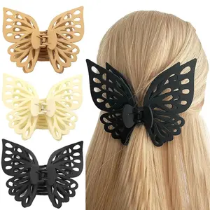 3Pcs/Set Butterfly Hair Clips for Women | Matte Cute Claw Clips for Thick & Medium Hair