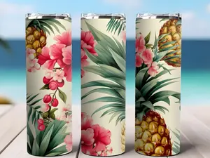 Pineapple Tumbler, Beautiful Tumbler, Gift for Her, Birthday Gift, Gift for Mom