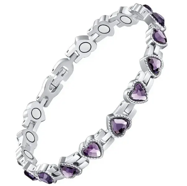 Titanium Steel Magnetic Bracelet for Women, Elegant Dainty Jewelry with Sparkling Crystals and Neodymium Magnets, Dainty Crystal Bracelet, Elegant Jewelry Bracelet