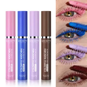 4 Shades Colored Mascara Set in Pink, Blue, Purple and Brown, Long Lasting Waterproof Smudge-Proof Clump-Free Bright Lash Makeup, Compact & Travel Friendly, Ideal for Daily Makeup, Party, Music Festival, Night Events, Stage, Perfect Gift for Women