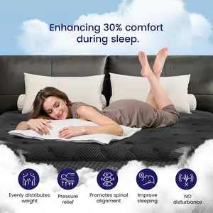 FANSACE 14 inch Queen/King/California King size Hybrid Mattress in a Box–Cooling Gel Memory Foam & Pocket Springs,Medium Firm,Fiberglass Free with Edge Supportking size mattresses