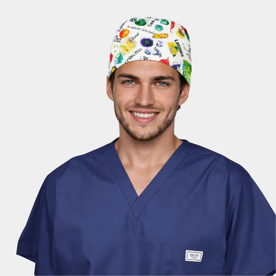 Veggie Tales Men's Surgical Scrub Cap