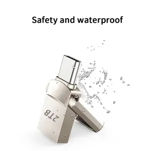 2TB Flash Drive USB3.2 Ultra Speed Metal U Disk Type C Memory Stick Waterproof SSD Storage Portable For PC Phone Data Transfer