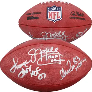 Jim Kelly, Thurman Thomas, and Andre Reed Buffalo Bills Autographed Duke Full Color Football with Multiple Inscriptions - Fanatics Authentic Certified