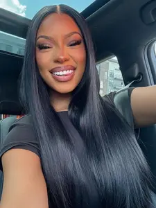 Long Straight Gorgeous wig for Fashion Women, Synthetic Pre-Plucked 13×4 HD Lace Front Wigs, Glueless Synthetic Wig, Soft and Breathable Wig for Daily and Cosplay Party Use.（26inch）