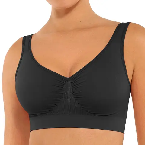 FeelinGirl Women‘s Wireless Bra Push Up Bralettes No Underwire Seamless T-Shirt Bra