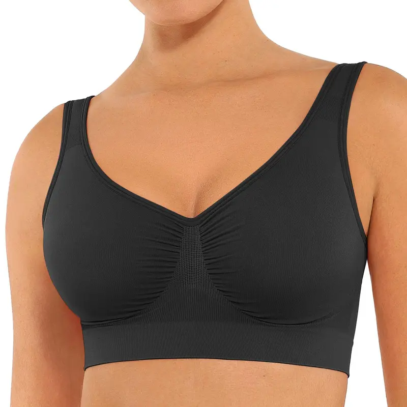 FeelinGirl Women‘s Wireless Bra Push Up Bralettes No Underwire Seamless T-Shirt Bra