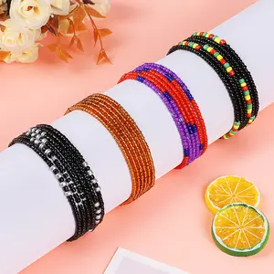 4PCS 50” Handmade African Waist Beads for Women Non-Stretching(Tie-on)(Style 1)