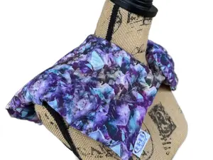 Amethyst 10 Chamber Herbal Pack Shoulder, Neck, Hot Cold Pack, Heat Wrap, LARGE, Organic, Flaxseed, Microwave Therapy