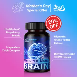 LeafStory Nootropic Brain Supplements for Memory and Focus, Cognitive Function for Mental Health & Clarity with Phosphatidylserine, Vitamin B6 B12, Folate & Dihydromyricetin, 60 Capsules-01