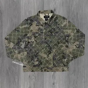 KD - Crystal Denim Jacket - Camo Green -  2231T