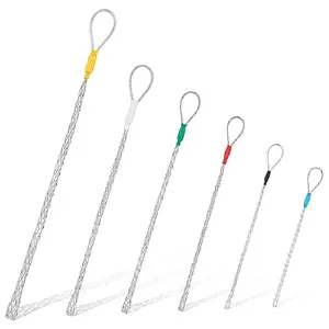 Cable Puller Socks 4-25 mm Cable Pulling Sock Grip Kit Eye Mesh Wire Grip Cable Puller Wire Mesh Cable Grip Galvanized Steel Wire Pulling Tools for Light and Heavy Cables
