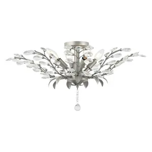 JONATHAN Y Elisana ontemporary Bohemian Iron/Acrylic LED Semi Flush Mount; for Living Room, Bedroom, Kitchen, Office