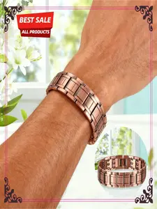 Men's copper bracelet, 3-ring magnetic bracelet with 3500 Gauss magnet, Father's Day gift. Ladies' magnetic bracelet, magnetic jewelry, health accessories, elegant bracelet, modern jewelry, durable copper, handmade bracelet, copper bracelet