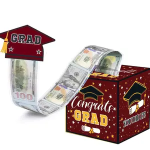 Graduation Gift Savings Jar, Surprise Graduation Savings Jar with Detachable Cards, Creative Fun High School and College Cash Present, Cash Saving Box, Money Jar