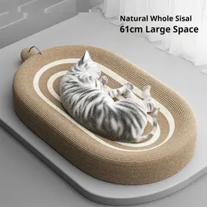 Cat Scratching Bowl Large Sisal Scratch Pad Bed Durable Non Slip Eco Friendly Pet Furniture Indoor Toy Lounge House Supplies