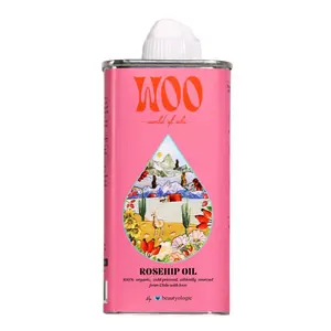 WOO World of Oils Rosehip Oil – 100% Organic Cold-Pressed Body Oil for Skin, Hair & Nails | Brightening, Nourishing, Non-Greasy | 3.4 oz TSA-Friendly Tin