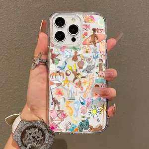 Trendy Magnetic Case for iPhone11/12/13/14/15/16/17/promax, Beach summer fun illustration Ultra Slim, MagSafe Support, Shockproof |     Playful & Fun Style