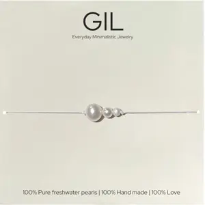 GIL B.023 Bracelet - Real Natural Fresh Water Pearls Handmade Jewelry Accessory for Women's Fashion