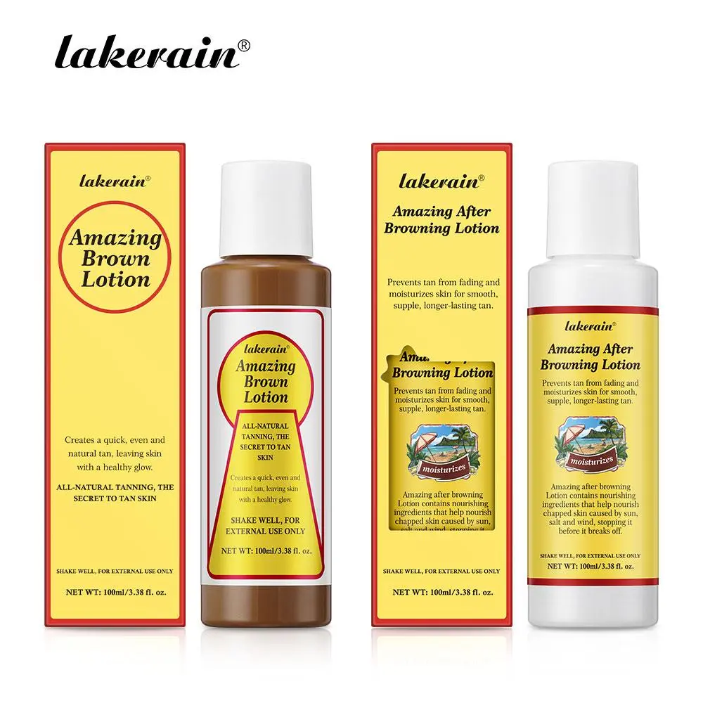 Tanning Lotion Set, Tanning Products, Sunless Self Tanner, Sunbed & Beach Tan Accelerator with Bronzer, Moisturizing & Color-locking Tan Extender for Glowing, Long-lasting Golden Tan, Tanning Essentials