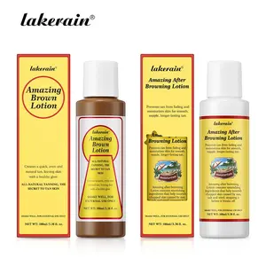 Tanning Lotion Set, Sunless Self Tanner, Sunbed & Beach Tan Accelerator with Bronzer, Moisturizing & Color-locking Tan Extender for Glowing, Long-lasting Golden Tan, Body Care Moisturizing Bronzing Tanner, Tanning Cream