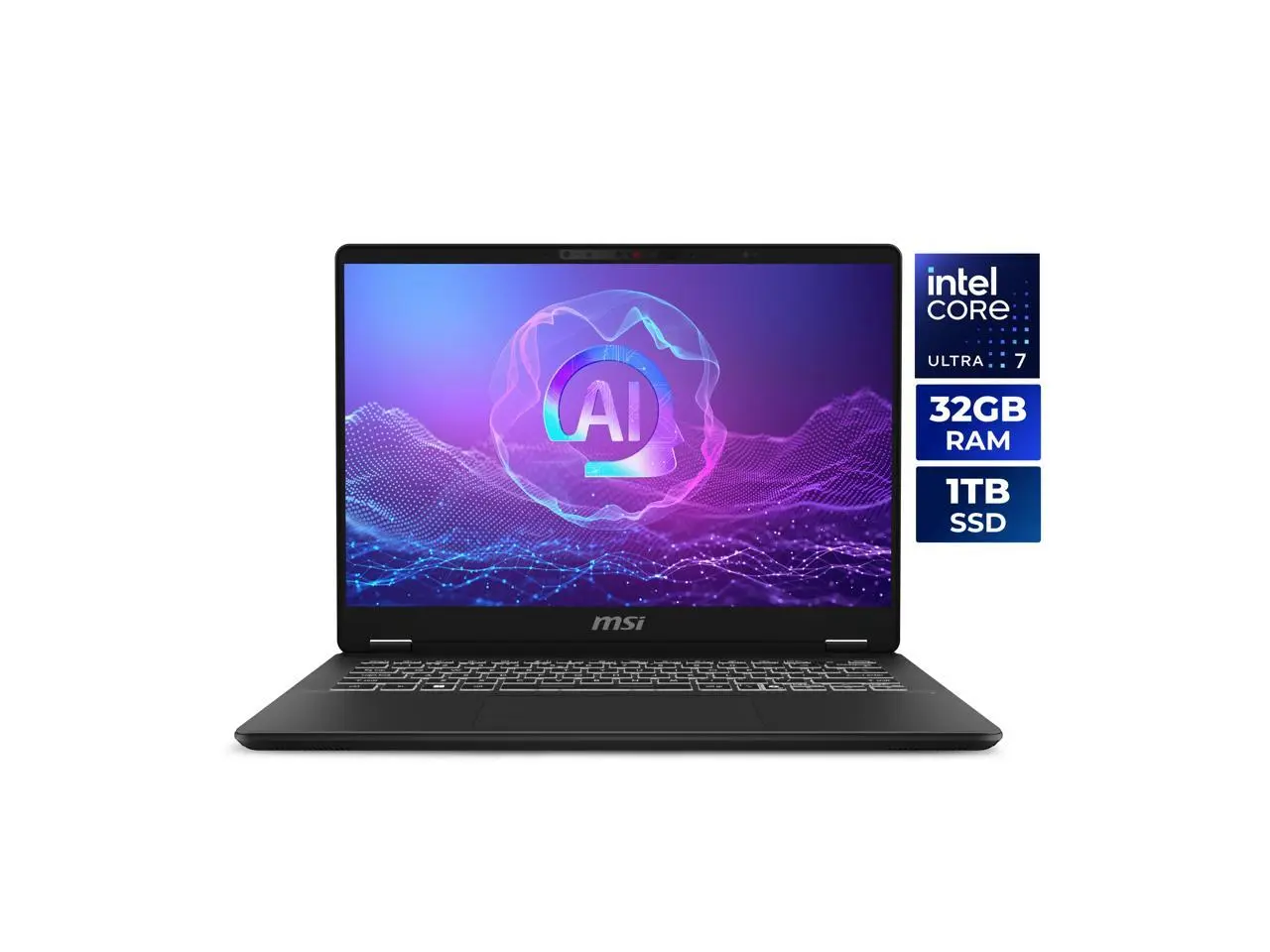 MSI Prestige 14 AI+ Evo 14.0" Copilot+ PC Laptop Intel Core Ultra 7 258V 32GB Memory 1 TB NVMe SSD Windows 11 Home C2VMG-032US