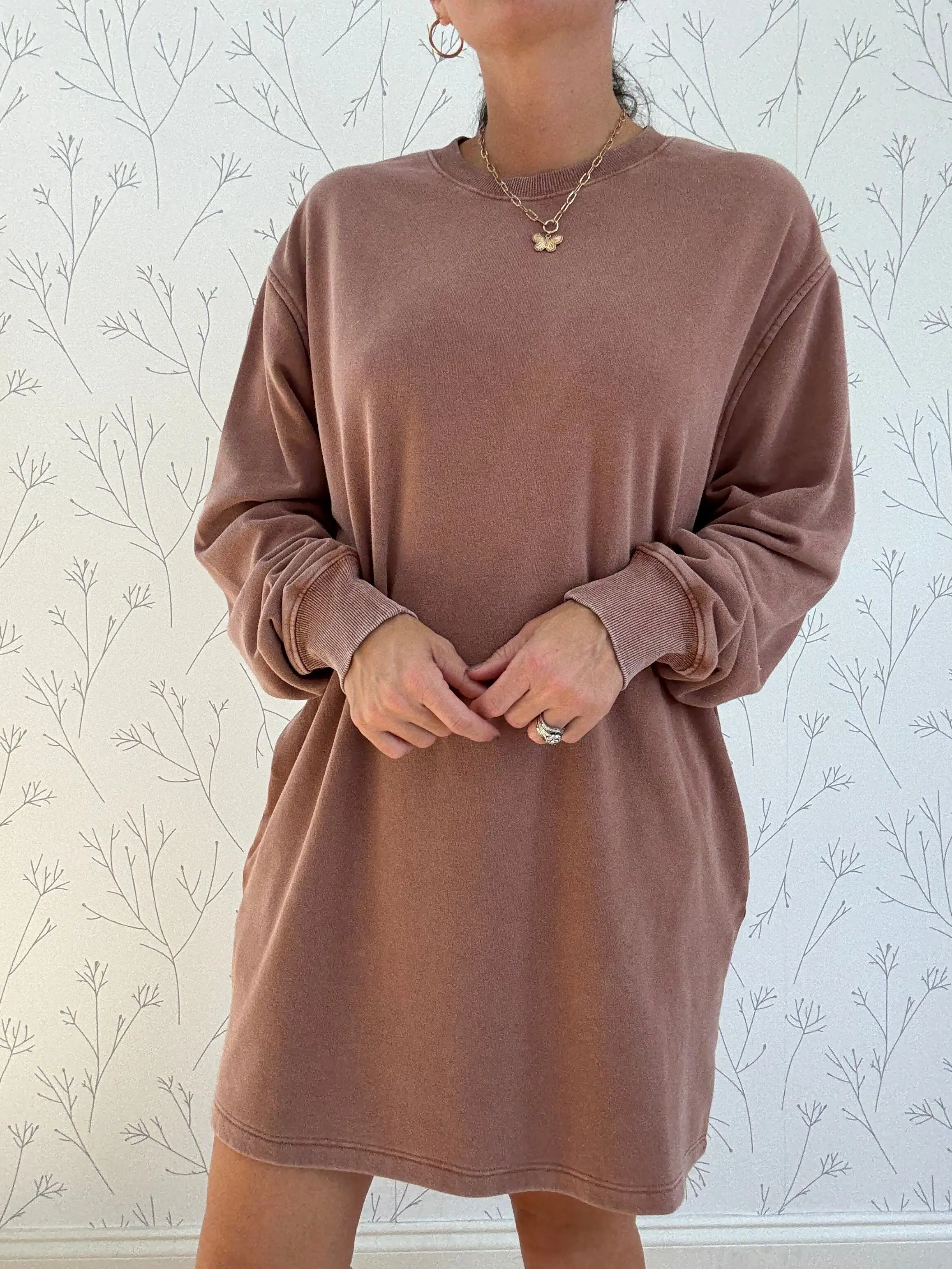 The Bonfire Sweatshirt Mini Dress
