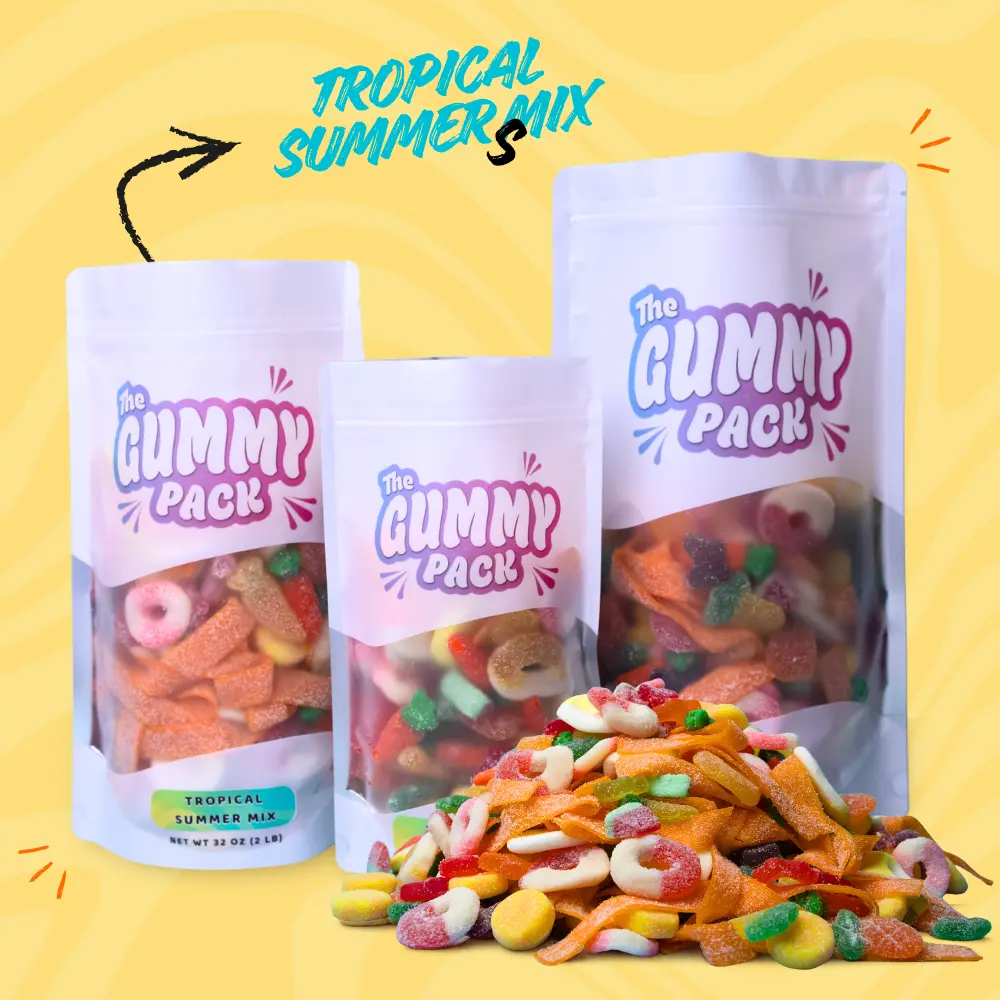 Tropical Summer Snack Sweet Gummies Mix - 1lb+