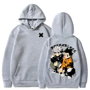 Hunter X Hunter Ja pan Anime Men Women HoodiesKillua Zoldyck Gon Harajuku Unisex Pullover Casual Sweatshirt Streetwear