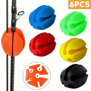Tpe Fishing Rods Holder Stand Set, Outdoor Fishing Accessories, 6-Piece Lightweight Fish Pole Storage Rack, Durable & Portable Design for Organized Gear Management, Rod Holders