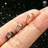 OUFER 20G 316L Stainless Steel Fake Double-Row Nostril Piercing Hoops - Clean Girl Style, Hypoallergenic, Plain No Stone, Comfortable and Secure Easy Hinge Fit, Daily Body Jewelry Nose Rings Hoops, Fake Piercings