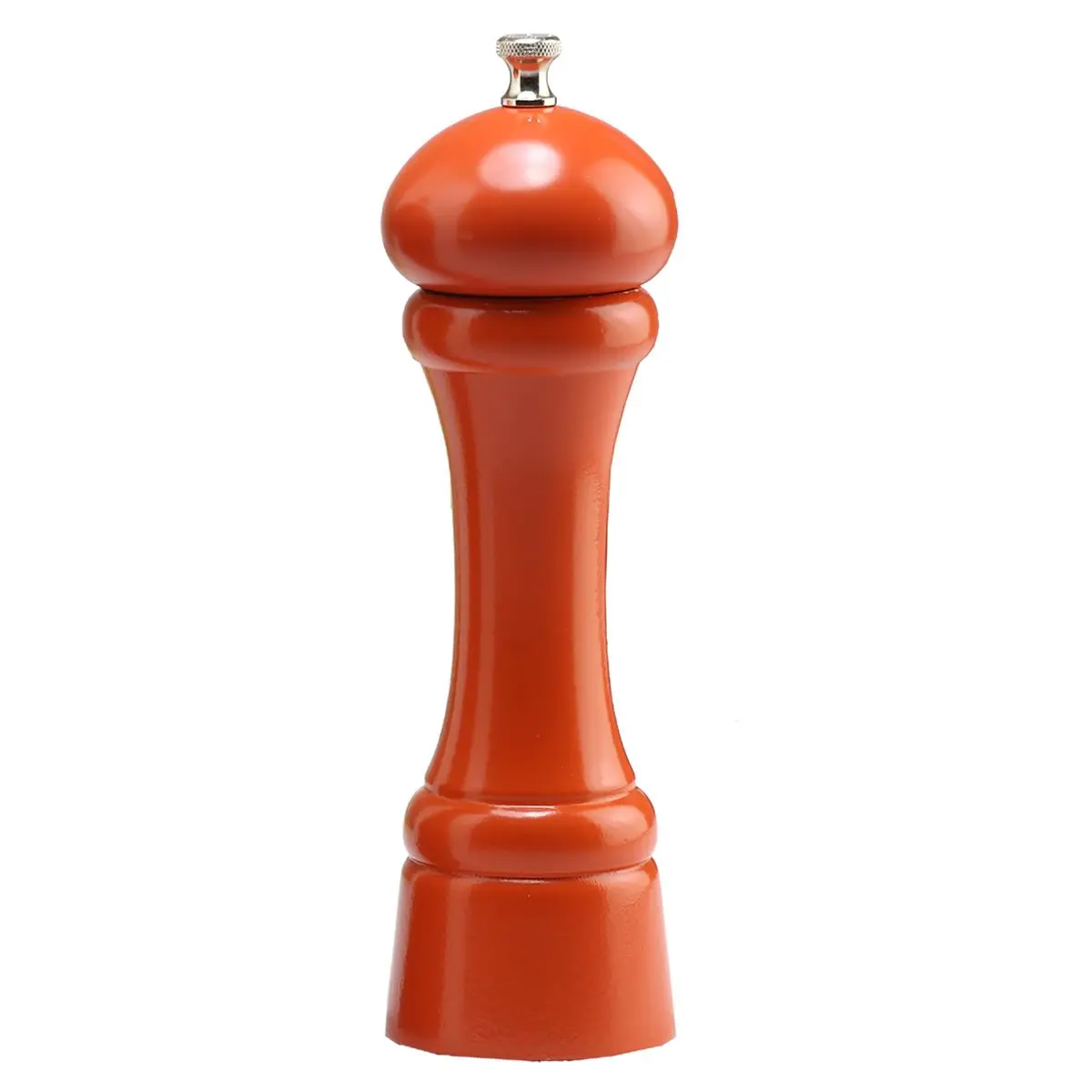 Chef Specialties 08952 8-in. Traditional Maine Butternut Orange Wood Salt Mill, Rustic Reusable Modern Cooking Seasoning Utensil, Gift-Ready Kitchen Gadget, Compatible with Pepper Grinders