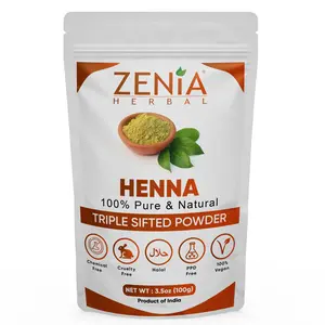 100g Zenia Pure Henna Powder Natural Hair Color / Hair Dye Haircare Lemon