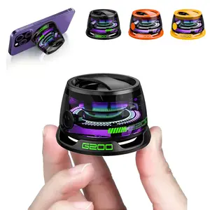 Transparent RGB Mini Bluetooth Speaker G200 - 2 Can Pair for Stereo Sound, Colorful LED Lights, Bluetooth 5.3, Ultra Portable for Gaming, Travel & Parties