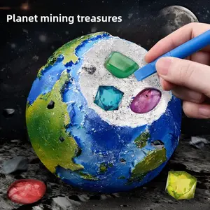 Solar System Eight Planets + Moon, Children Archaeology Digging Toy Interaction, Planet Gemstone Crystal Digging Mining Treasure Hunt Curiosity, Educational Learning Tool Kids Toy Safety