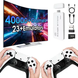 40000+ Games Wireless Retro Game Stick, Vintage Game Stick HD Output System, 2.4G Wireless Controllers, 128G TF Card for All Ages Button tiktokshopspringglowup