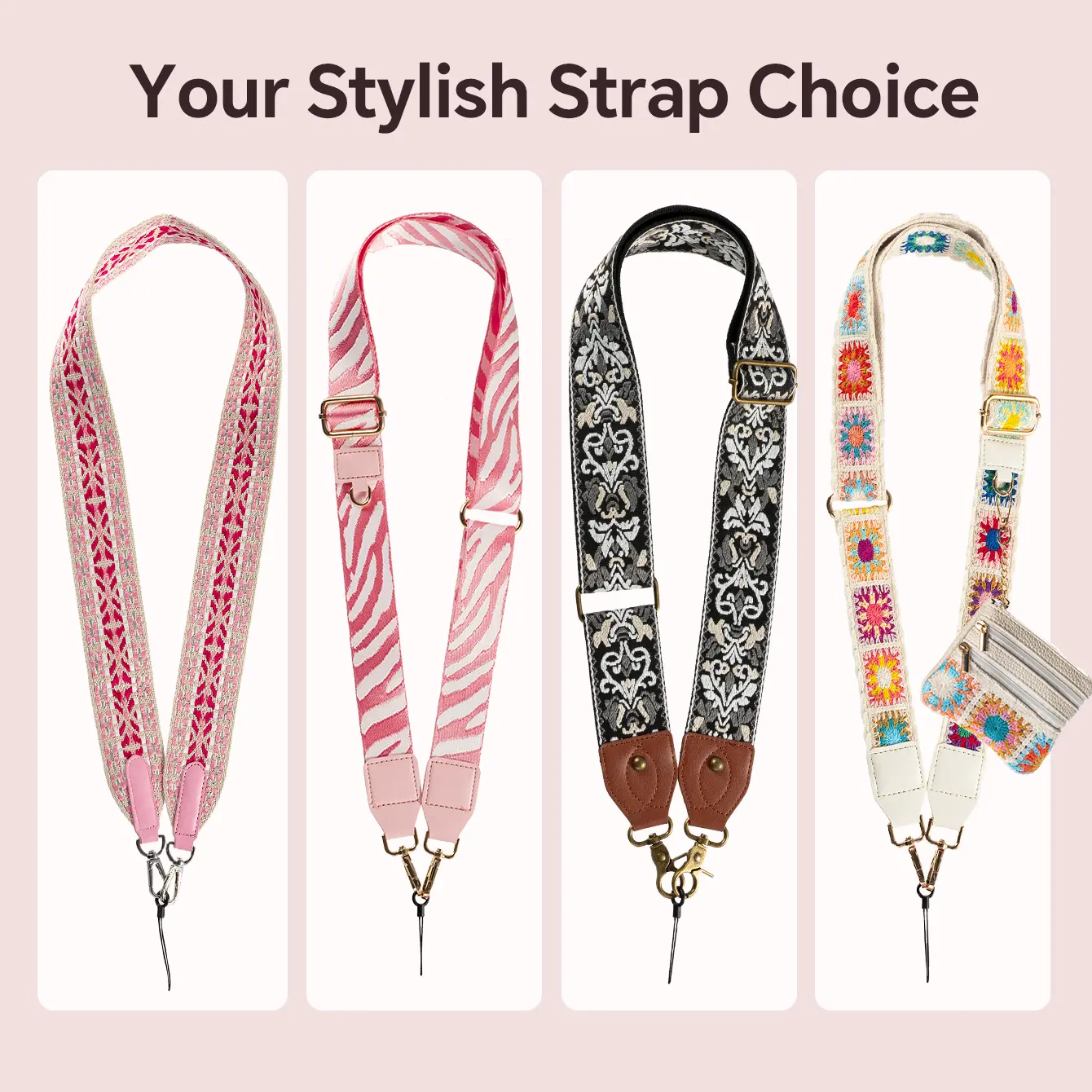 Clip & Go Crossbody Strap, Adjustable Shoulder Strap for Instant Cameras & Compact Cameras, Compatible with Z5S Instant Camera, Lightweight for Travel & Daily Use, Mother’s Day Gift