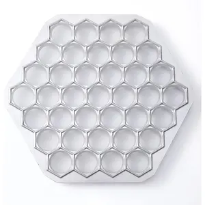 Pelmeni Maker – 37-Hole Aluminum Pelmeni Mold, Russian Ravioli Maker, Dumplings Mold for Homemade Siberian Meat Dumplings, Pierogi, and Pastry Dough Press
