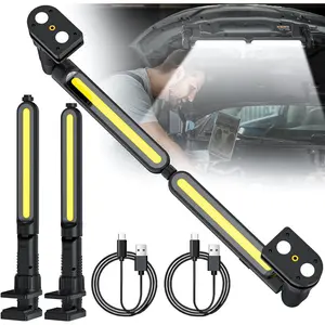 Winunite Work Light for Mechanic,6000K Pure White,2400LM Bright LED,4400mAh Rechargeable Underhood Work Light Bar with Hooks, Magnetic Mechanic Light for Car Repairing/Inspection/Garage/Workshop/Emergency