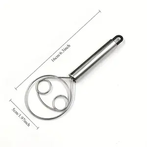 A Dough Mixer, Stainless Steel Hand-Held Bread Mixer, Dough Scraper, Double-Hole Quick Mixing Tool, for Cooking, Mixing, Whisking, Kitchen Gadget Baking Tools, Suitable for Cooking Equipment/Cooking Equipment Additions Used in Restaurants