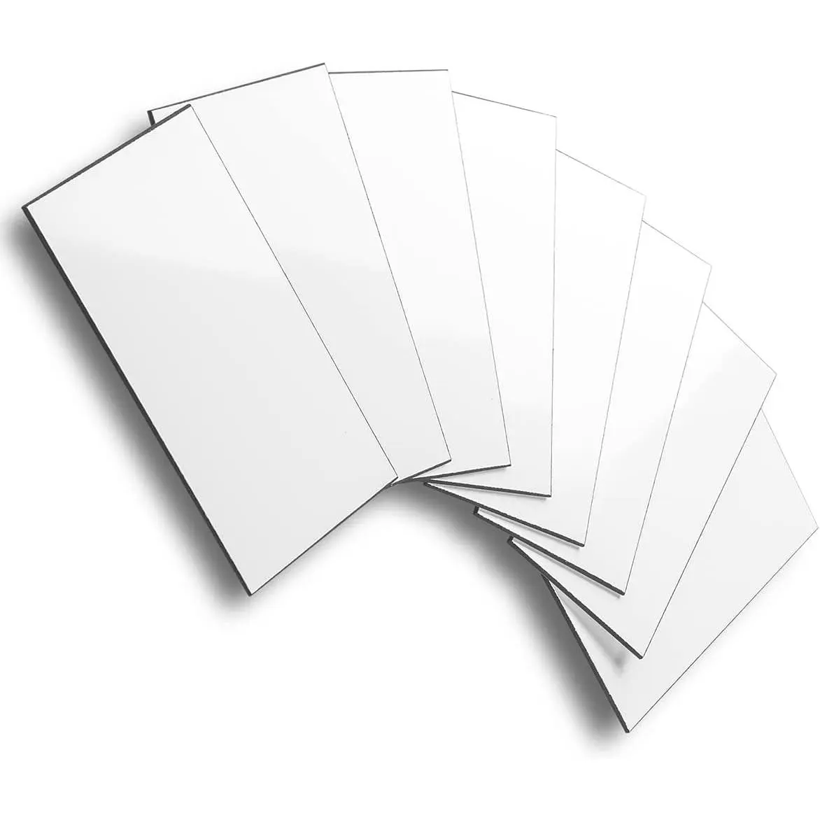 100-Piece Sturdy Polished Thick White PVC Self-Adhesive Sticker Tape Sheets, 2.95"x5.9"x0.12" Ceramic Removable Waterproof Subway Tiles for Kitchen, Bathroom Wall Trim & Fireplaces (Home Improvement Building Supplies, Removable Decorative Backsplash)