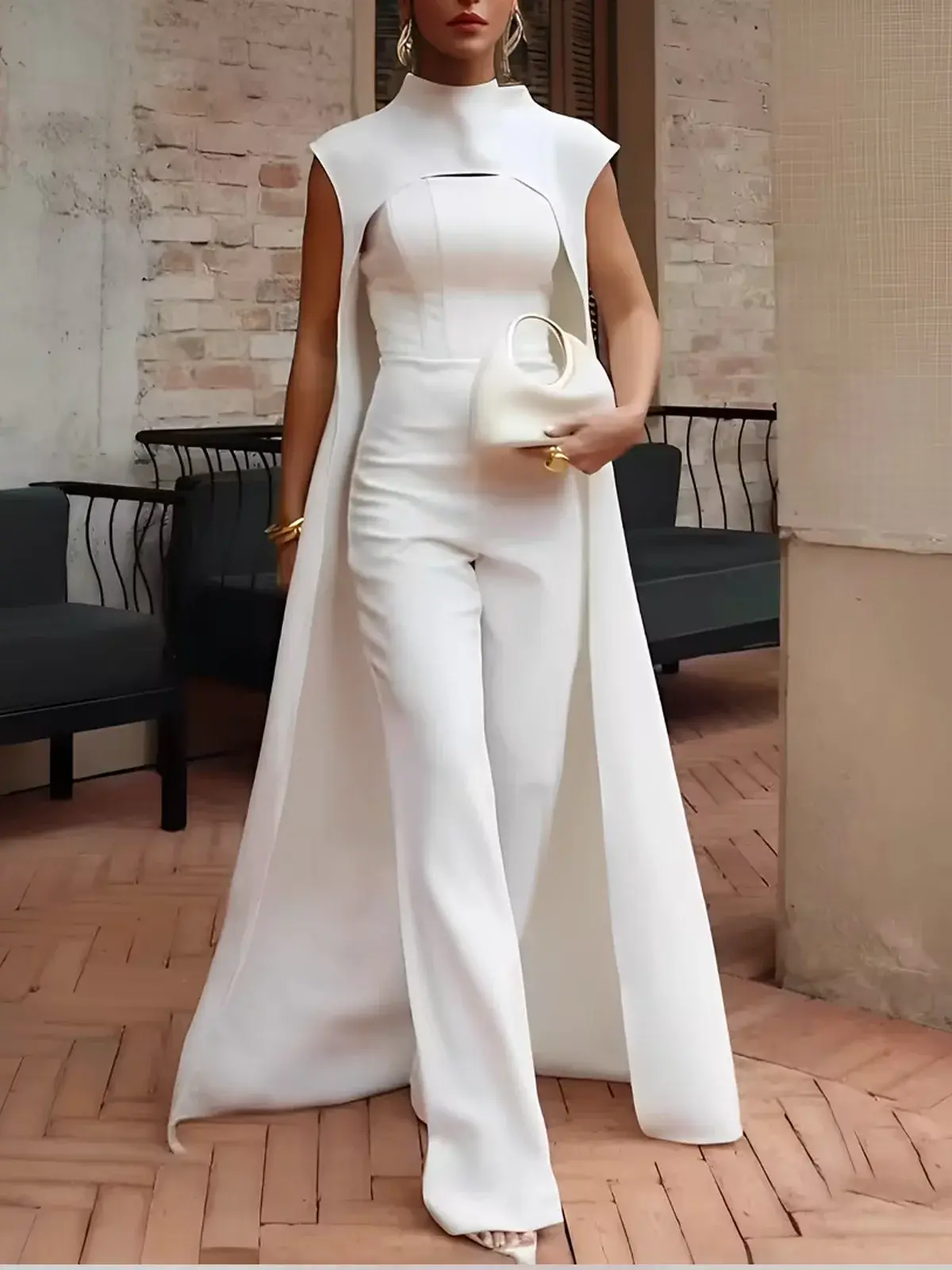 The Regal Cape Jumpsuit Ensemble