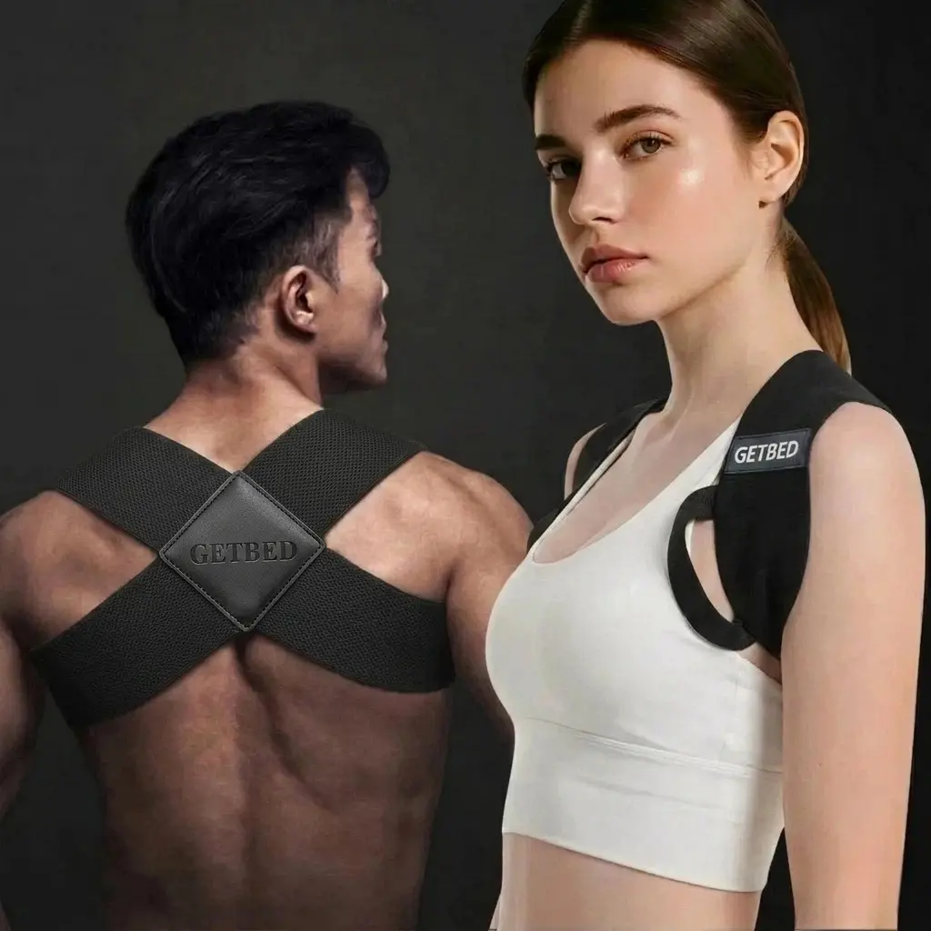 Fitness heavy shoulder straps, bench presses,shoulder training straps, presslifts, chest straight, straight back assist straps, open shoulder assist straps, Healthcare Black Brace Support Posture Tool lifting straps dumbbell set Back Stretcher