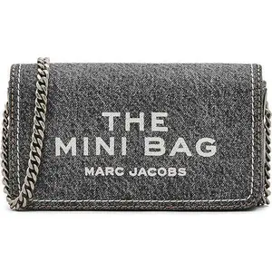 Pre-owned MARC JACOBS Denim Tote Bags The Chain Mini Bag Black Women's Wash