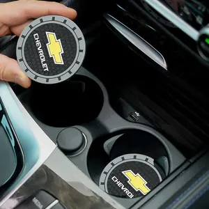 2pcs Silicone Car Water Cup Bottle Holder, Anti-Slip Pad Mat for Chevrolet Cruze Malibu Sail Spark Captiva, Car Accessories