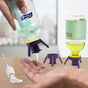 6pcs Inverted bottle cap shampoo triangular inverted stand tripod kitchen seasoning bottle stand bathroom shower gel Portable Home Use Bathroom Accessory