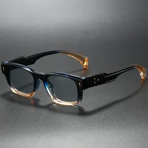 Men's Retro Arrow Rivet Decor Full Rim Polycarbonate Square Frame High Quality Eyeglasses - Lightweight, Durable Men's Accessories for Casual & Formal Occasions
