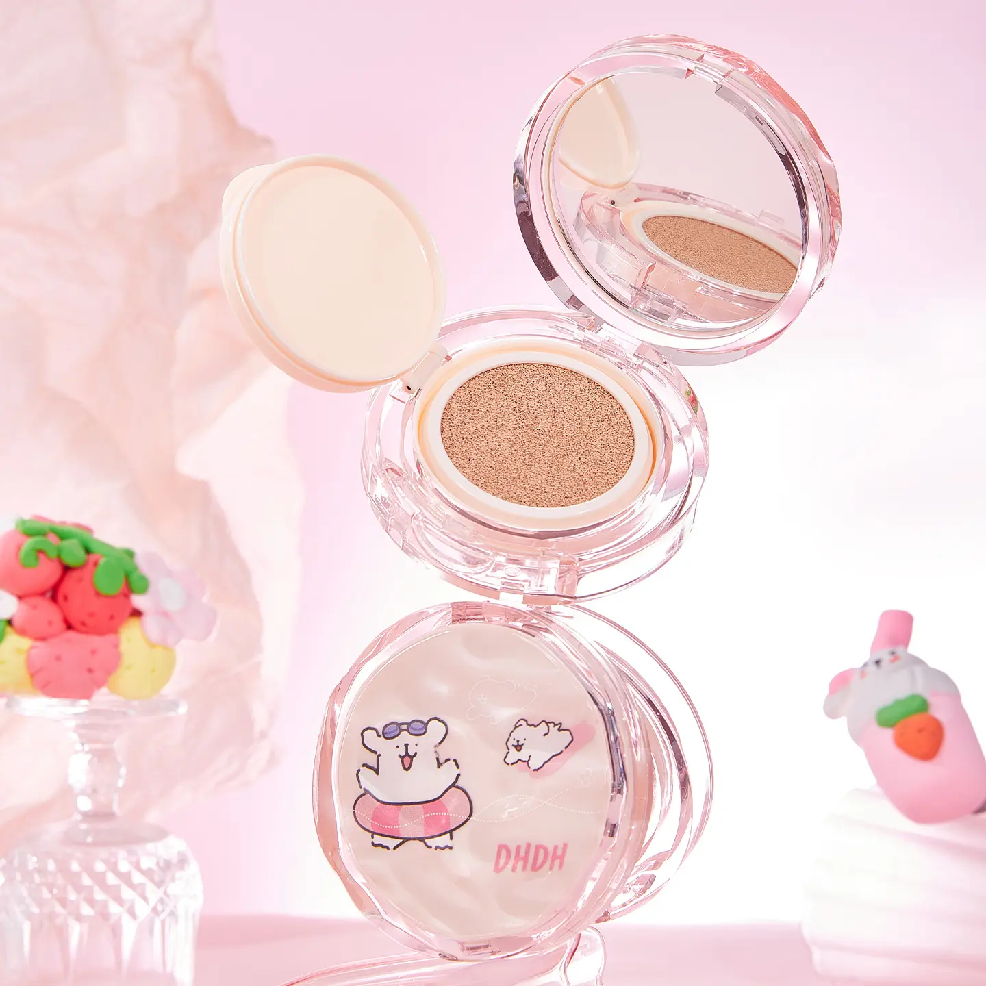 Filter Concealer Cushion Cream, Cosmetics Products, Matte Finish Non-Caking Long-Lasting Moisturizing Hydrating Flawless Coverage Balm Foundation Longwear Makeup Essential