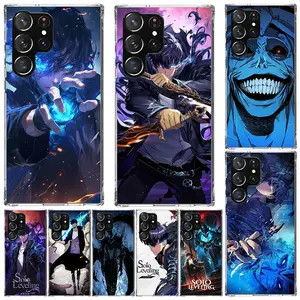 Anime S-Solos L-Levelings Soft TPU Phone Case, Anti-Slip Multi-Model Cover for Samsung Galaxy Series Compatible with Galaxy S22, S23, S24, S25, S26 Ultra, Plus, FE