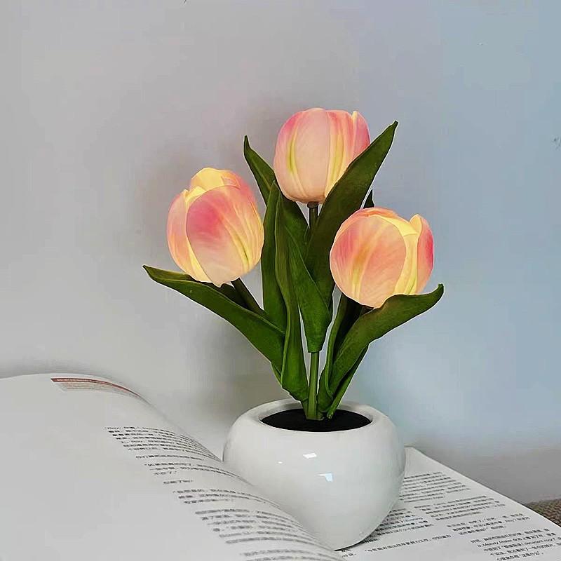 Tulip LED Night Light with Vase - Battery Operated Realistic Flower Table Lamp, Color-Changing Mood Light for Modern Home Decor, Unique Mother's Day & Christmas Gift for Women/Mom bedroom table decoration Tulip LED Night Light with Vase - Battery Operated Realistic Flower Table Lamp, Color-Changing Mood Light for Modern Home Decor, Unique Mother's Day & Christmas Gift for Women/Mom bedroom table decoration